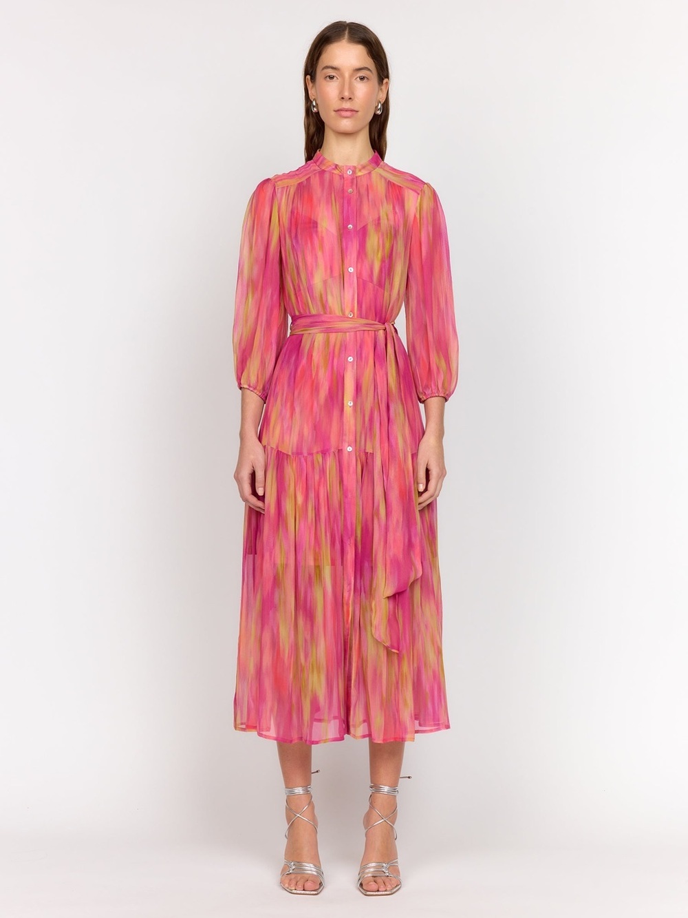 Christy Lynn Lana Dress - Amber Glass Pink and Yellow Multi-color